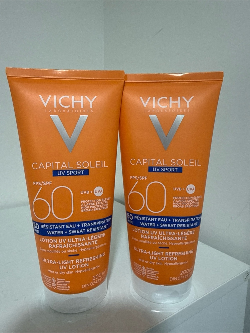 Vichy Capital Soleil SPF 60 UV Sport Lotion - Exp 03/28. 200ml x 2. Brand new